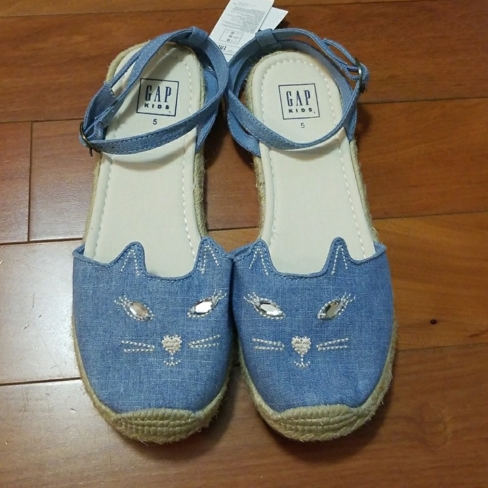 NWT Gap Kids Denim KITTY espadrilles